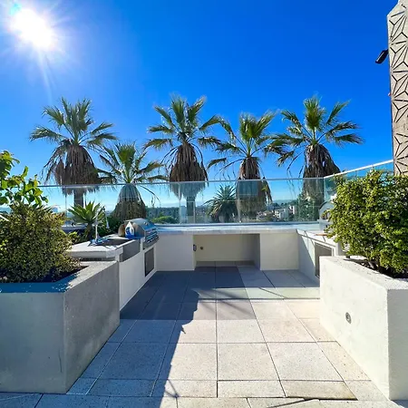 Downtown Los Angeles Skyline Balcony View Modern Penthouse